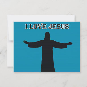 Tarjeta postal me encanta jesus