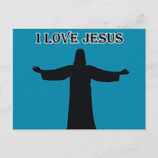 Tarjeta postal me encanta jesus (Anverso)