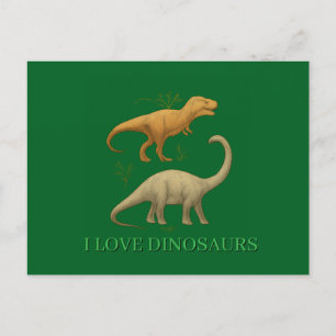 Tarjeta postal - Me encantan los dinosaurios