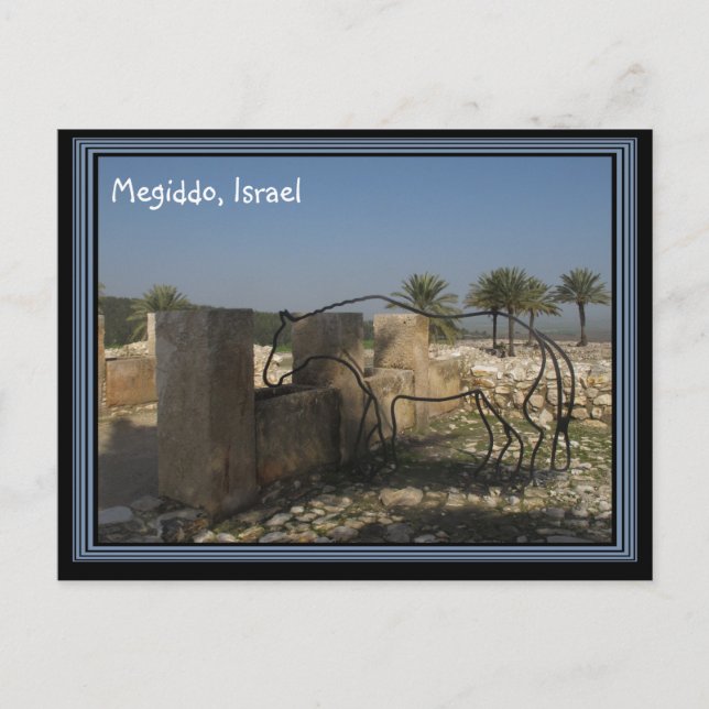 Tarjeta postal Megiddo Israel (Anverso)