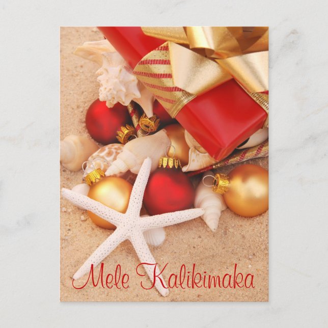 Tarjeta postal "Mele Kalikimaka" para Navidades de (Anverso)