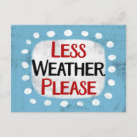 Tarjeta Postal Menos Clima Por Favor