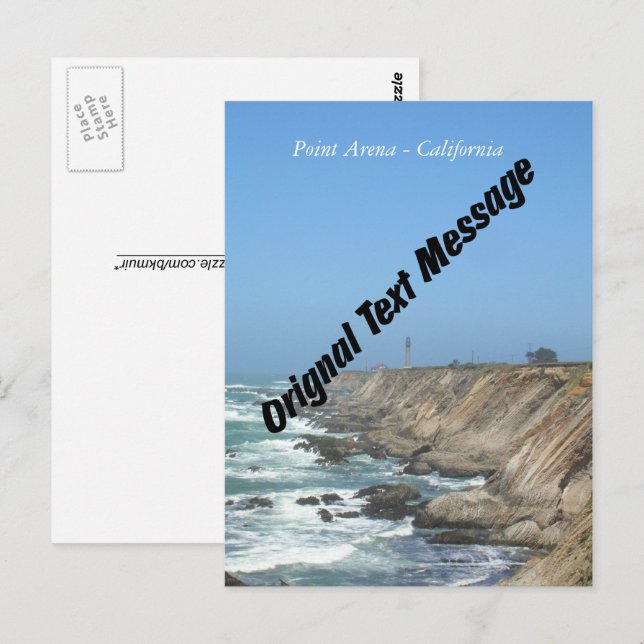 Tarjeta postal - Mensaje de texto original (Anverso / Reverso)