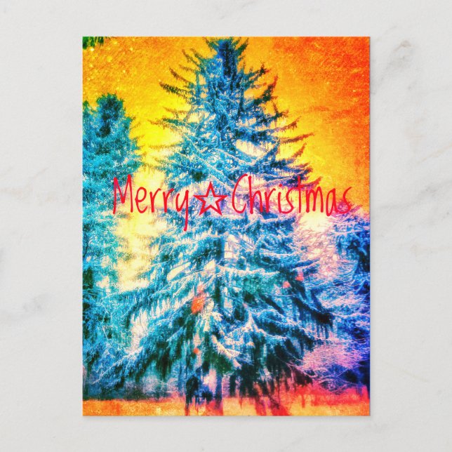TARJETA POSTAL MERRY CHRISTMAS SPRUCE BRIGHT1 (Anverso)
