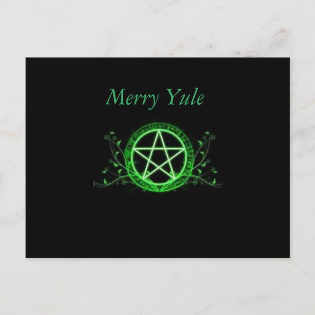 Tarjeta postal Merry Yule (Anverso)