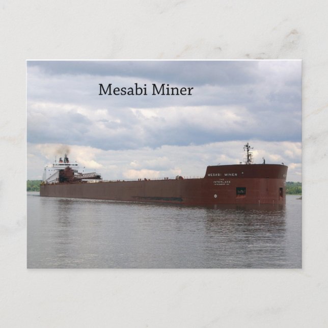 Tarjeta postal Mesabi Miner (Anverso)