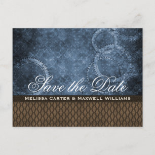 Tarjeta postal Metal Gear Save the Date, azul