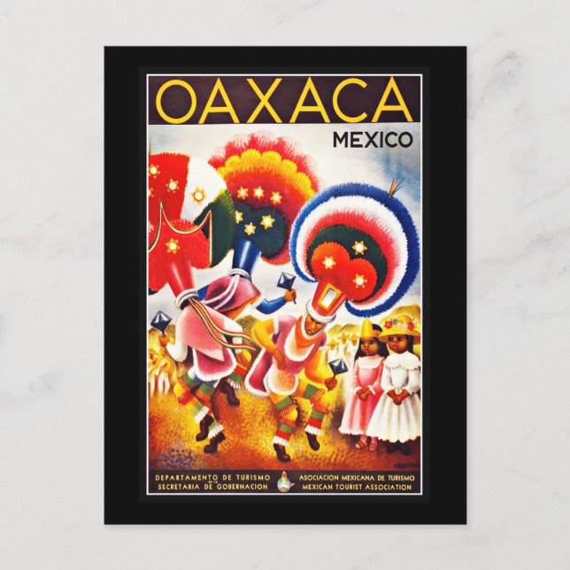 Tarjeta Postal México Saludos Vintage (Anverso)