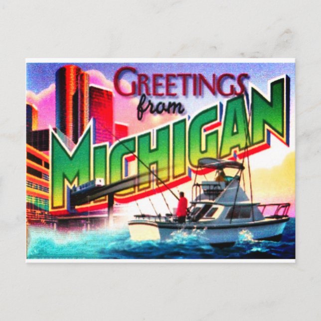 Tarjeta postal Michigan (Anverso)