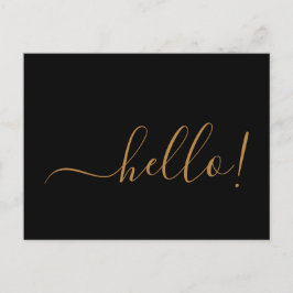 Tarjeta postal mínima Robin Egg Blue Hello para no