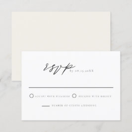 Tarjeta postal Mínima RSVP Clásica Elegante Modern