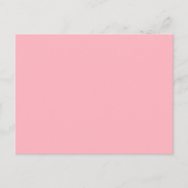 Tarjeta postal minimalista de color rosa suave (Anverso)