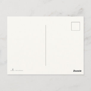 Tarjeta postal minimalista negra y blanca para int