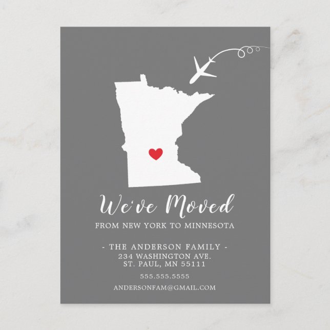 Tarjeta postal MINNESOTA del estado de Invitación  (Anverso)