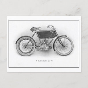 Tarjeta postal "Moderna bicicleta de motor"