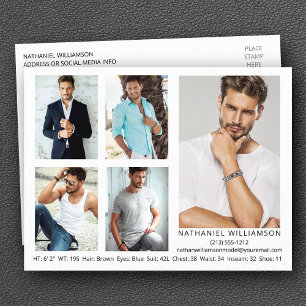 Tarjeta postal moderna de 5 fotos Pro Modelo Comp