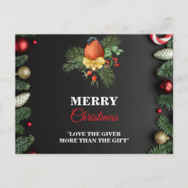 Tarjeta postal moderna de Feliz Navidad