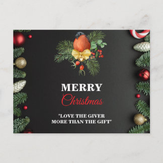Tarjeta postal moderna de Feliz Navidad