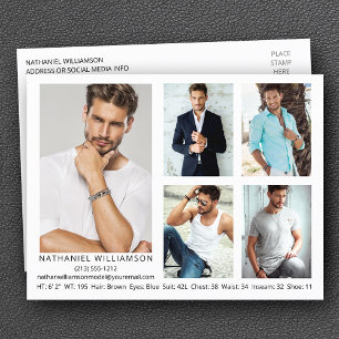 Tarjeta postal moderna Pro Modelo 5 Fotos Comp Car