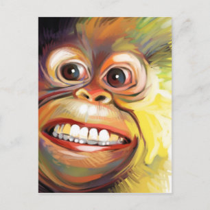 Tarjeta postal Monkey Face