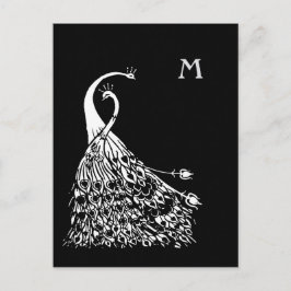 Tarjeta postal monográfica Beardsley Peacocks