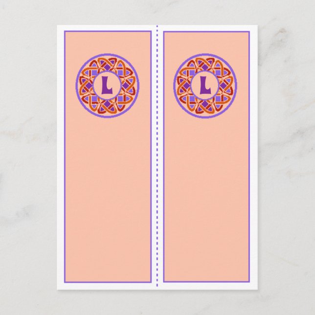 Tarjeta postal monográfica L de bonito (Anverso)