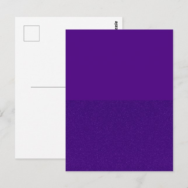 Tarjeta Postal Morada con Parte Superior Mate Pers (Anverso / Reverso)