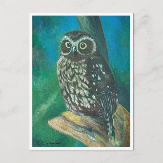 Tarjeta postal Morpork Owl (Anverso)