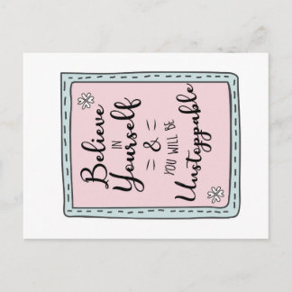 Tarjeta Postal Motivacional Imprimible