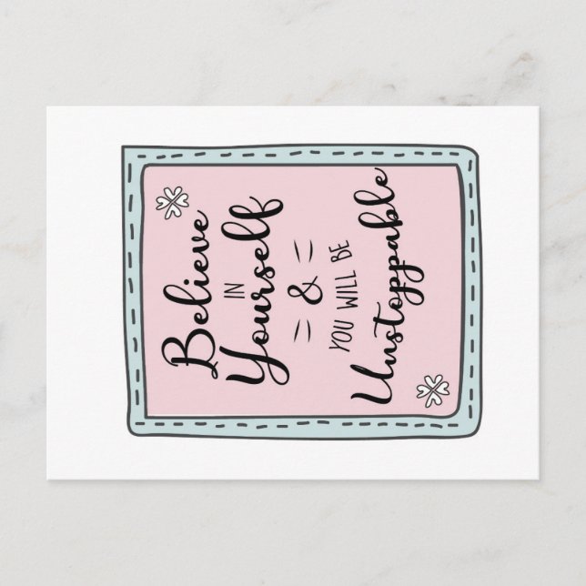 Tarjeta Postal Motivacional Imprimible (Anverso)