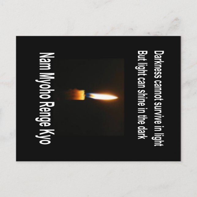 Tarjeta postal Motivadora budista SGI - clara y os (Anverso)