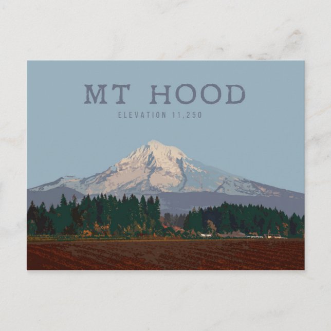 Tarjeta postal Mt Hood (Anverso)