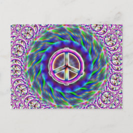 Tarjeta postal múltiple de signo de paz