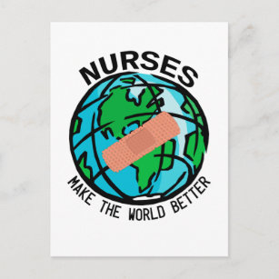 Tarjeta postal mundial de enfermeras