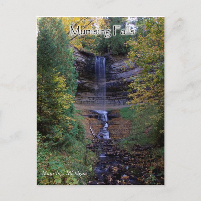 Tarjeta postal Munising Falls (Anverso)