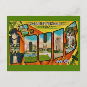 Tarjeta postal muy retro de St Louis
