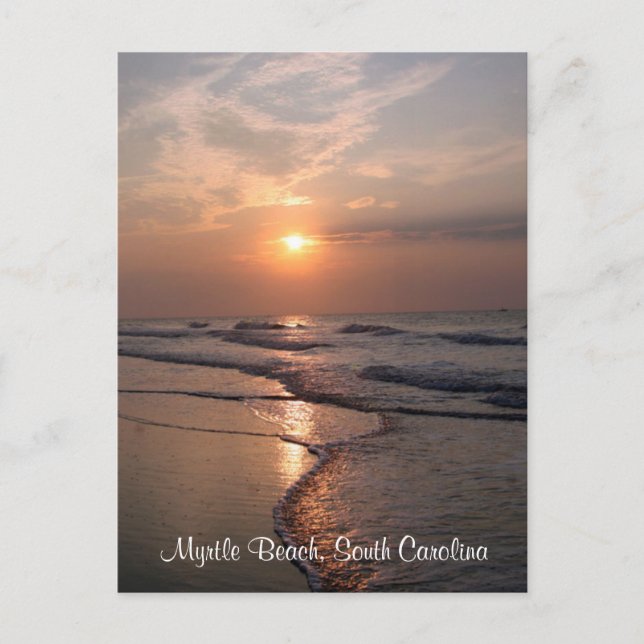 Tarjeta postal Myrtle Beach SC Sunrise Over Ocean  (Anverso)
