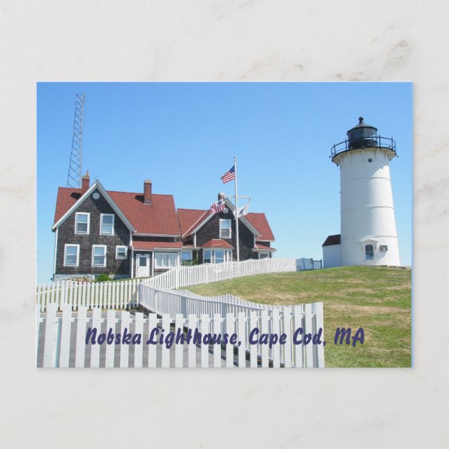 Tarjeta postal nº 2 del faro Nobska Cape Cod MAMÁE (Anverso)