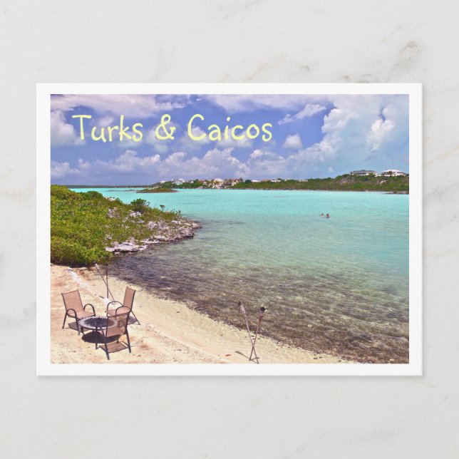 TARJETA POSTAL "NADAR EN TURCOS Y CAICOS" (Anverso)