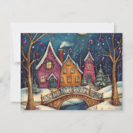 tarjeta postal NAIVE ART Navidades