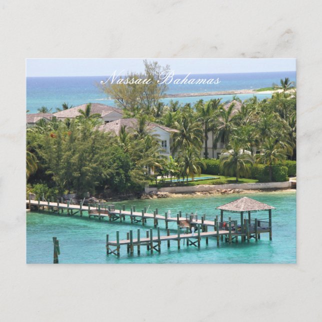 Tarjeta postal, Nassau Bahamas, Fotografía  (Anverso)