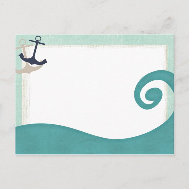 Tarjeta postal nautica de avalanchas oceánicas (Anverso)