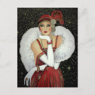 Tarjeta postal - Navidad Art Déco