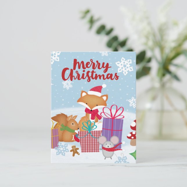 Tarjeta postal navideña (Anverso de pie)