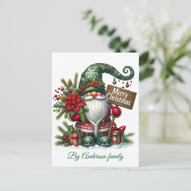 Tarjeta postal navideña (Anverso de pie)