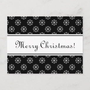 Tarjeta postal navideña con letras elegantes