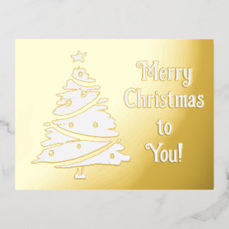 Tarjeta postal navideña de árbol de Navidad con pa