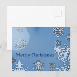 Tarjeta postal navideña de Feliz