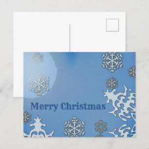 Tarjeta postal navideña de Feliz