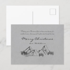 Tarjeta postal navideña de Feliz